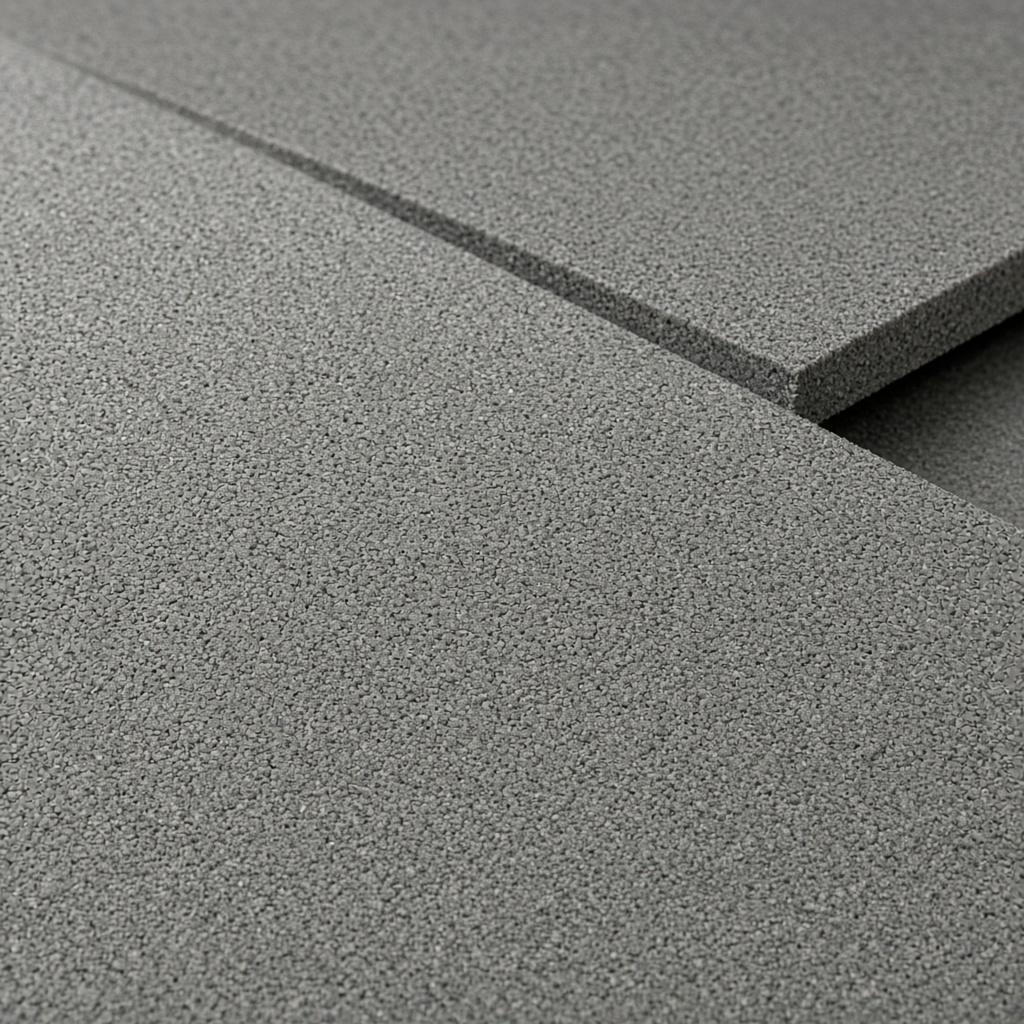 Grey 8mm recycled rubber flooring, 4' x 25'